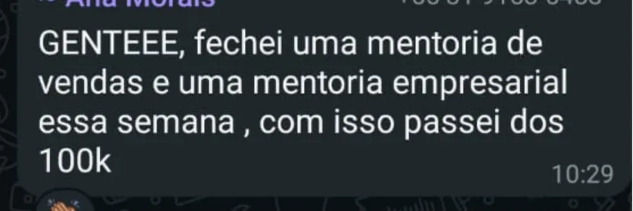 Print real de aluna com resultado tangível na TRILHA — 03